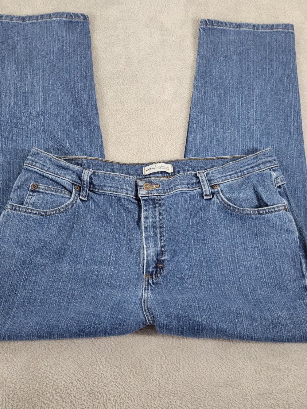 Riders by Lee Women Petite 18P Dark Blue Jeans Relaxed Fit‎ 5-Pocket SL33E